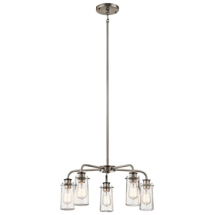 Kichler 43058CLP Five Light Chandelier, Classic Pewter