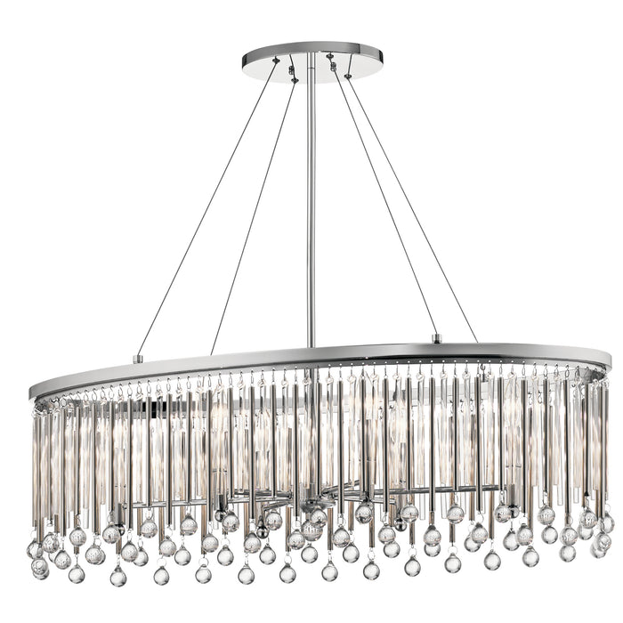 Kichler 43725CH Six Light Pendant, Chrome