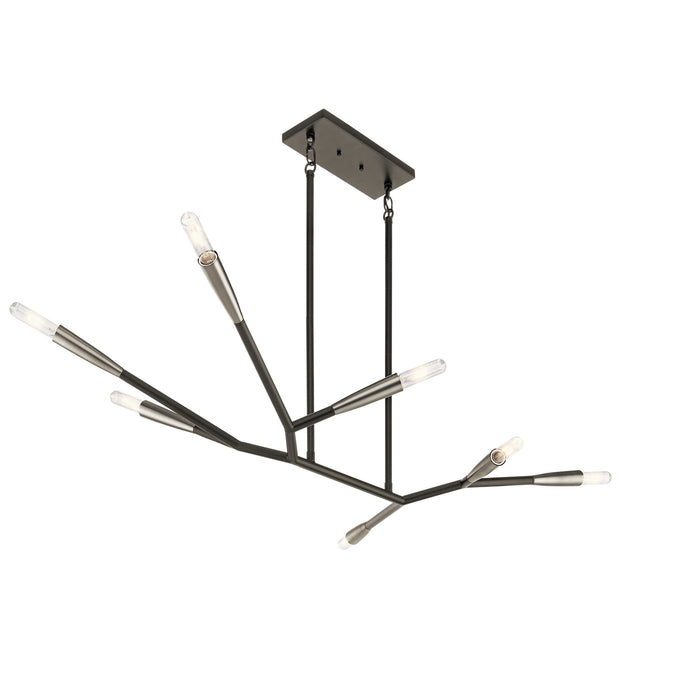 Kichler 43795BK Seven Light Chandelier, Black