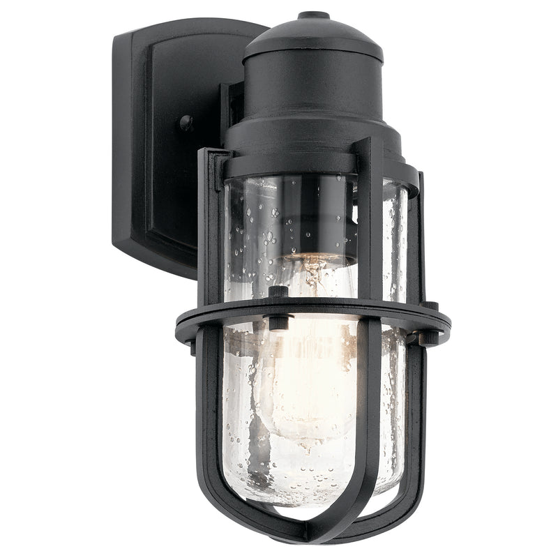 Kichler 49857BKT One Light Outdoor Wall Mount, Textured Black