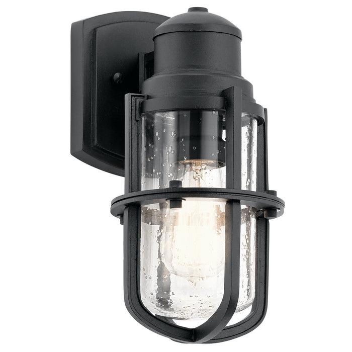Kichler 49857BKT One Light Outdoor Wall Mount, Textured Black