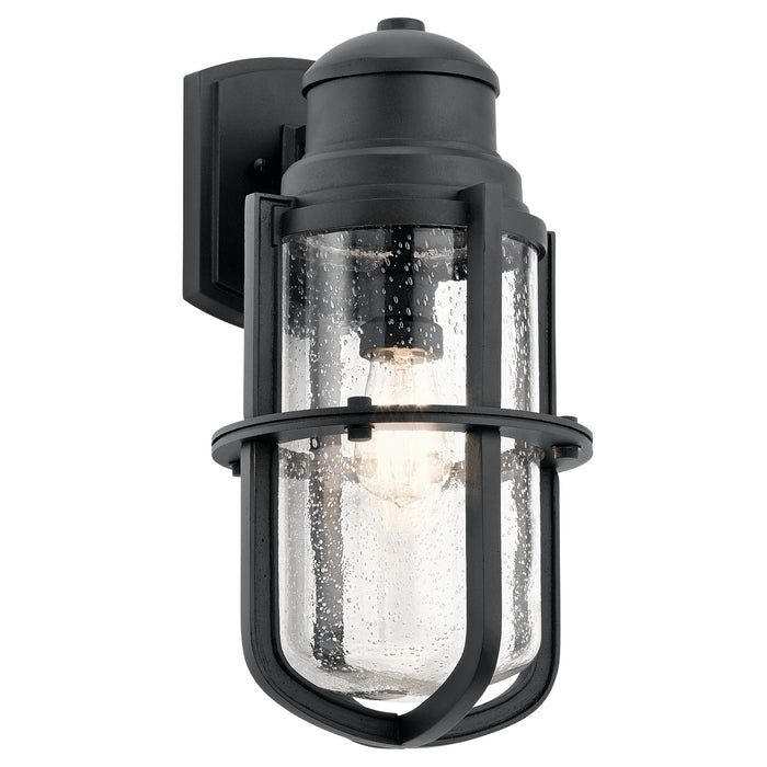 Kichler 49859BKT One Light Outdoor Wall Mount, Textured Black