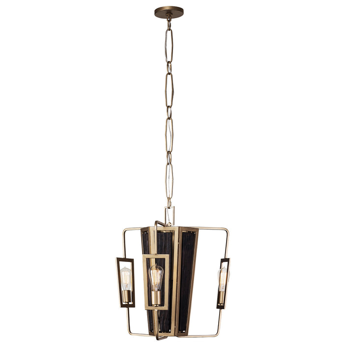 Varaluz 294C03RG Three Light Chandelier, Rustic Gold