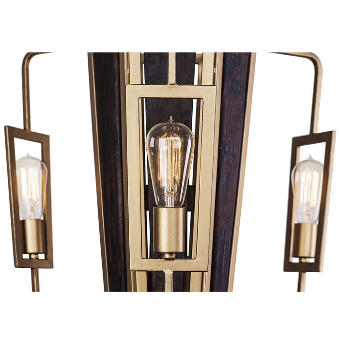 Varaluz 294C03RG Three Light Chandelier, Rustic Gold