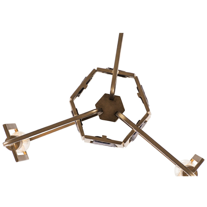 Varaluz 294C03RG Three Light Chandelier, Rustic Gold