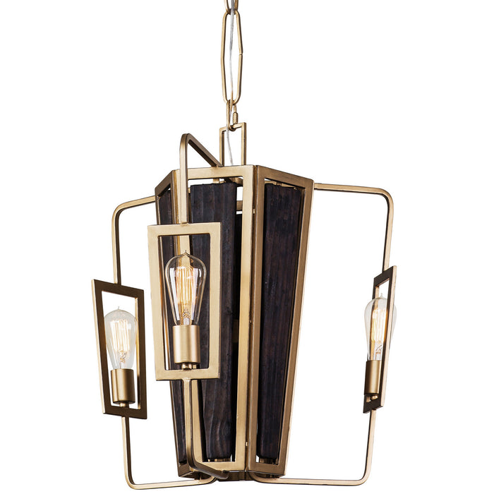 Varaluz 294C03RG Three Light Chandelier, Rustic Gold