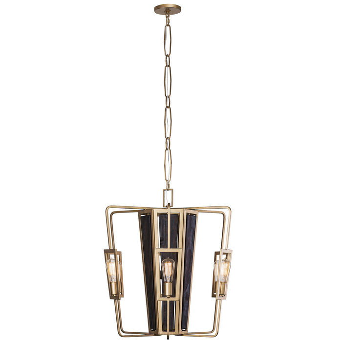 Varaluz 294C06RG Six Light Chandelier, Rustic Gold