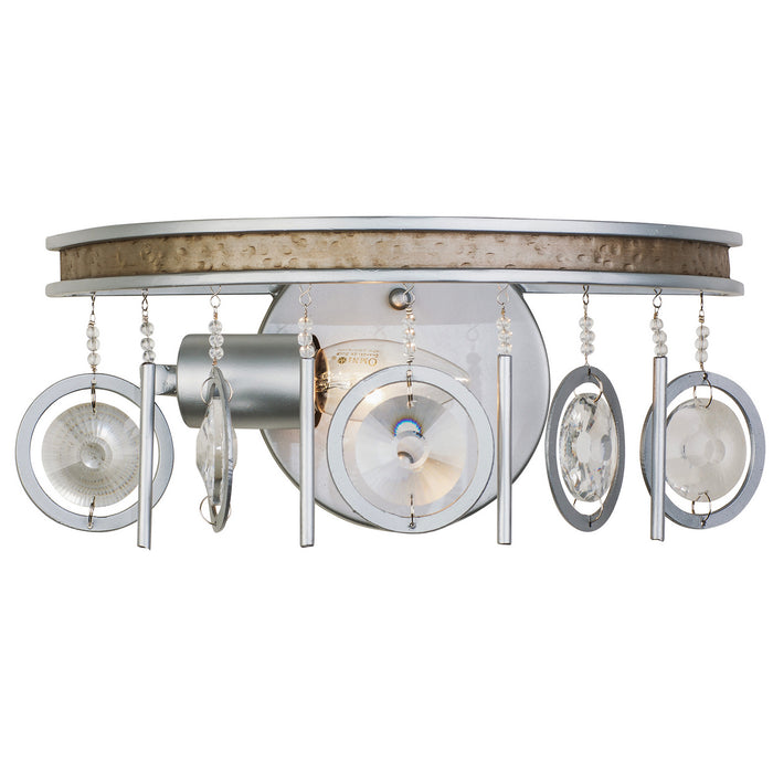 Varaluz 296B01SICM One Light Bath, Silver w/ Champagne Mist