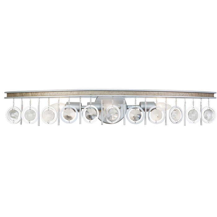 Varaluz 296B03SICM Three Light Bath, Silver w/ Champagne Mist