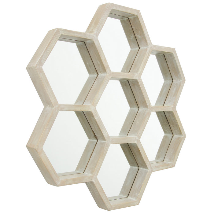Varaluz 406A02 Mirror, Gray/White Wash
