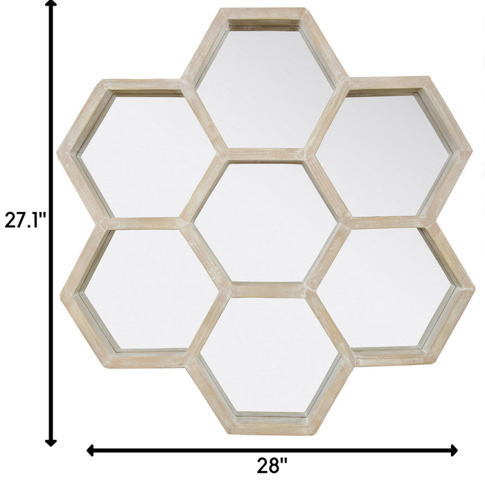 Varaluz 406A02 Mirror, Gray/White Wash
