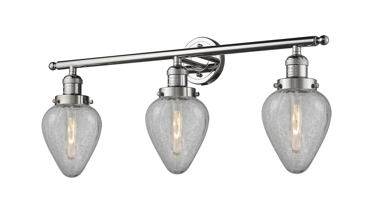 Innovations 205-PN-G165 Three Light Bath Vanity, Polished Nickel