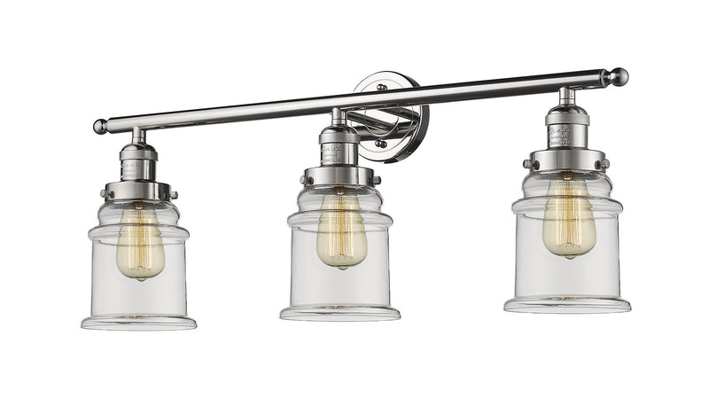 Innovations 205-PN-G182 Three Light Bath Vanity, Polished Nickel