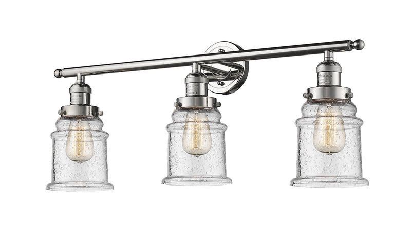 Innovations 205-PN-G184 Three Light Bath Vanity, Polished Nickel