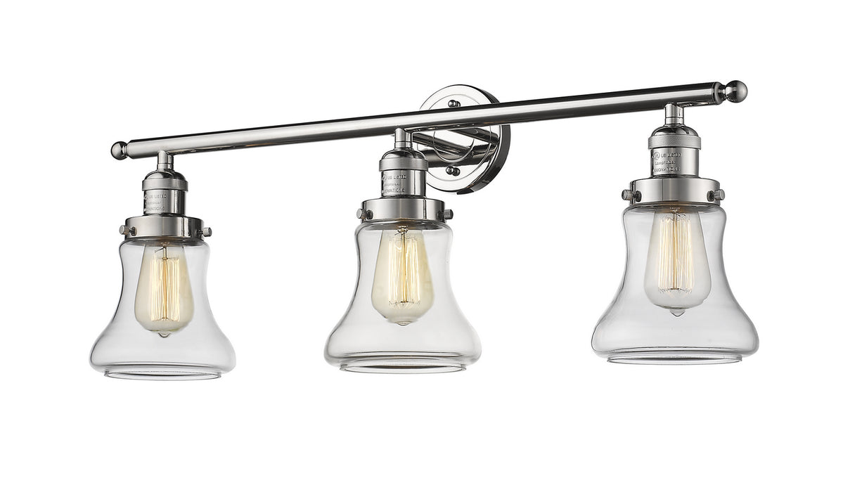 Innovations 205-PN-G192 Three Light Bath Vanity, Polished Nickel