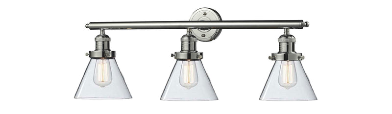 Innovations 205-PN-G42 Three Light Bath Vanity, Polished Nickel
