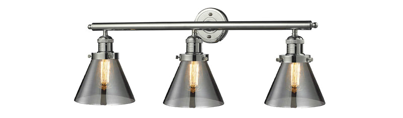 Innovations 205-PN-G43 Three Light Bath Vanity, Polished Nickel