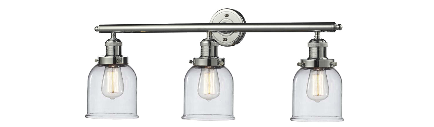 Innovations 205-PN-G52 Three Light Bath Vanity, Polished Nickel