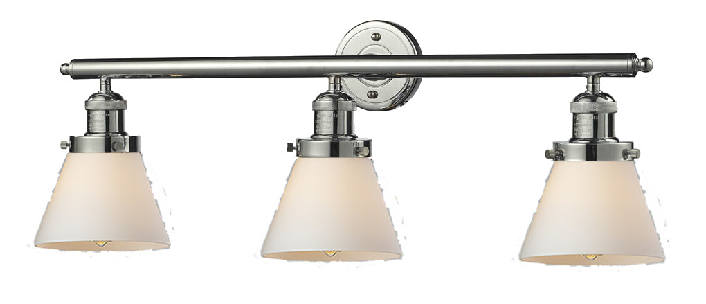 Innovations 205-PN-G61 Three Light Bath Vanity, Polished Nickel