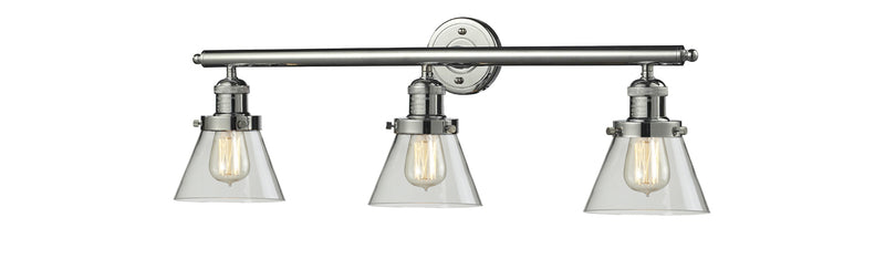 Innovations 205-PN-G62 Three Light Bath Vanity, Polished Nickel