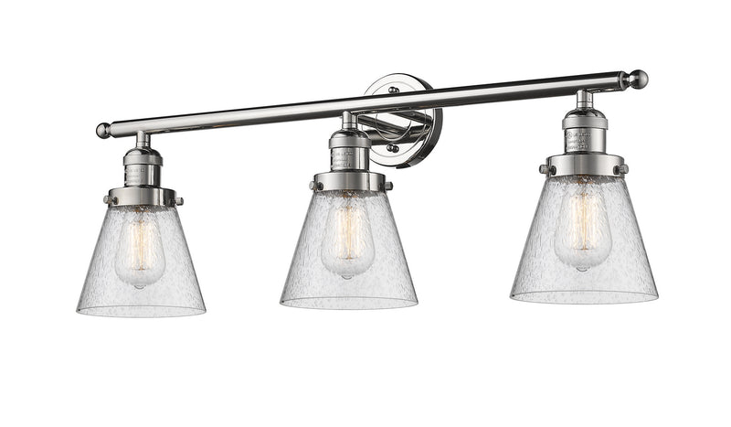 Innovations 205-PN-G64 Three Light Bath Vanity, Polished Nickel