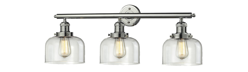 Innovations 205-PN-G72 Three Light Bath Vanity, Polished Nickel