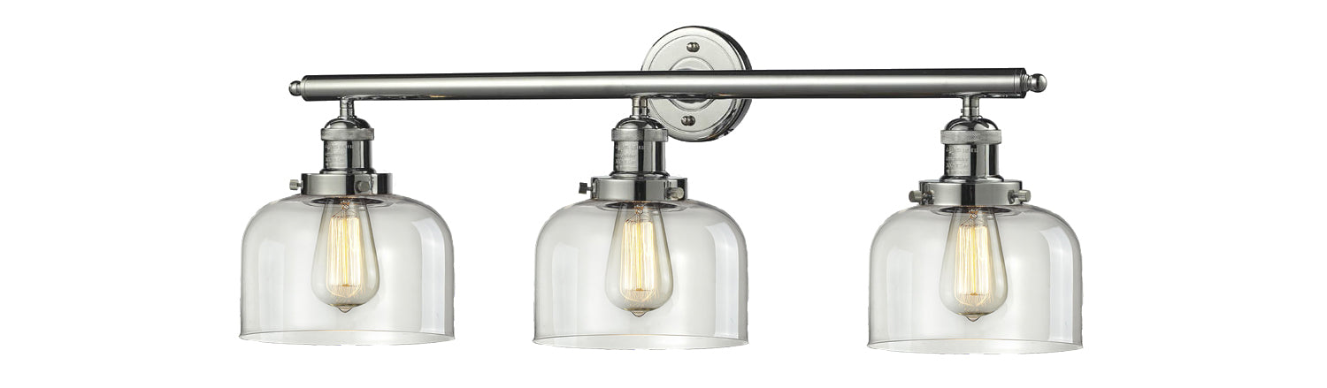 Innovations 205-PN-G72 Three Light Bath Vanity, Polished Nickel