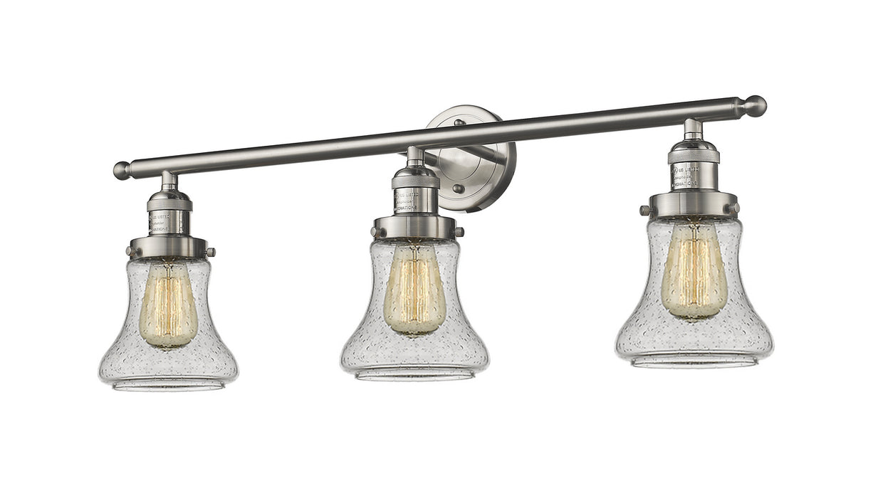 Innovations 205-SN-G194 Three Light Bath Vanity, Brushed Satin Nickel
