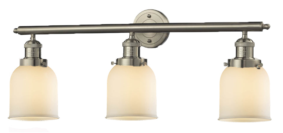 Innovations 205-SN-G51 Three Light Bath Vanity, Brushed Satin Nickel