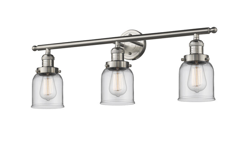 Innovations 205-SN-G52 Three Light Bath Vanity, Brushed Satin Nickel