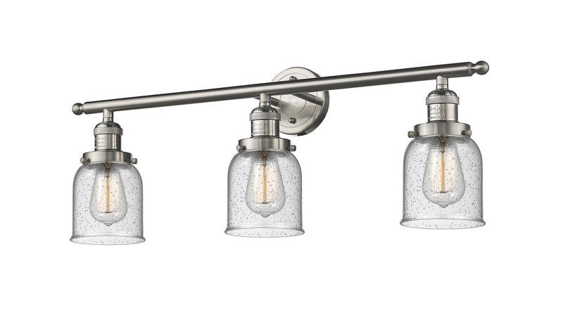 Innovations 205-SN-G54 Three Light Bath Vanity, Brushed Satin Nickel