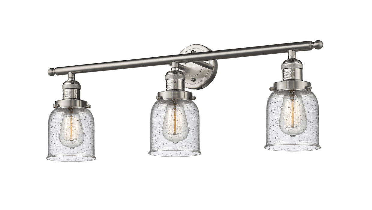 Innovations 205-SN-G54 Three Light Bath Vanity, Brushed Satin Nickel