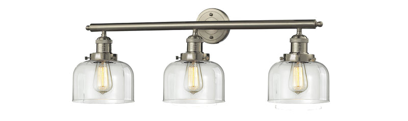 Innovations 205-SN-G72 Three Light Bath Vanity, Brushed Satin Nickel