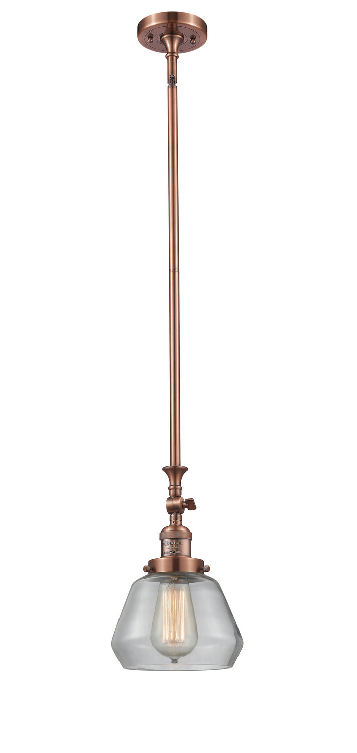 Innovations 206-AC-G172 One Light Mini Pendant, Antique Copper