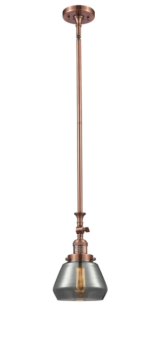 Innovations 206-AC-G173 One Light Mini Pendant, Antique Copper