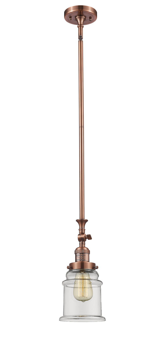Innovations 206-AC-G182 One Light Mini Pendant, Antique Copper