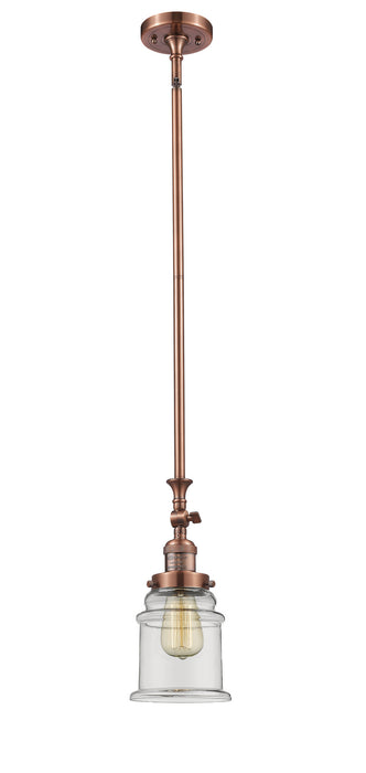 Innovations 206-AC-G182 One Light Mini Pendant, Antique Copper