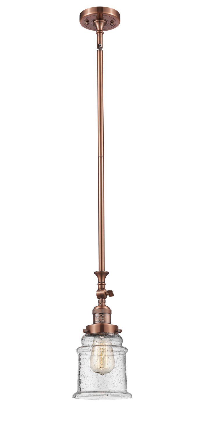 Innovations 206-AC-G184 One Light Mini Pendant, Antique Copper