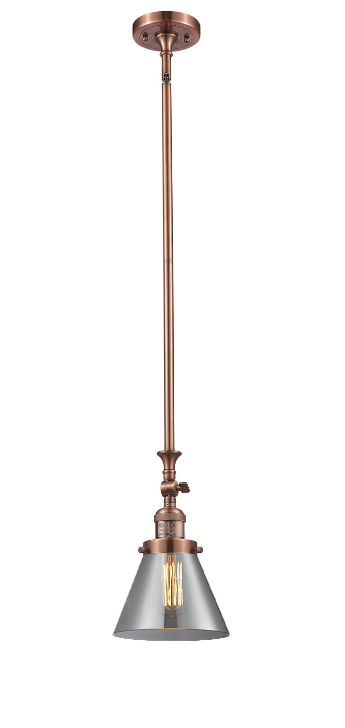 Innovations 206-AC-G43 One Light Mini Pendant, Antique Copper