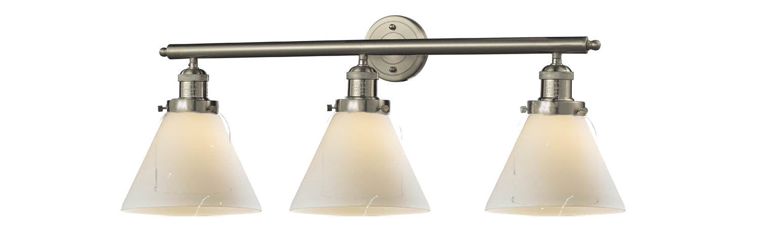 Innovations 205-SN-G41 Three Light Bath Vanity, Brushed Satin Nickel
