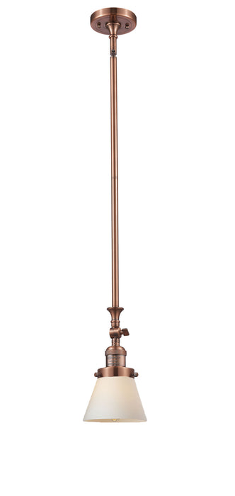 Innovations 206-AC-G61 One Light Mini Pendant, Antique Copper