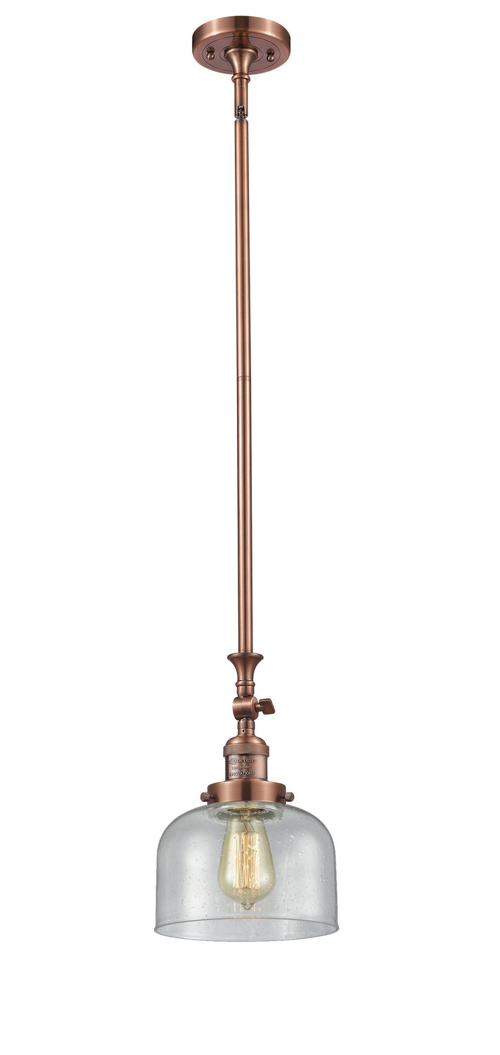 Innovations 206-AC-G74 One Light Mini Pendant, Antique Copper