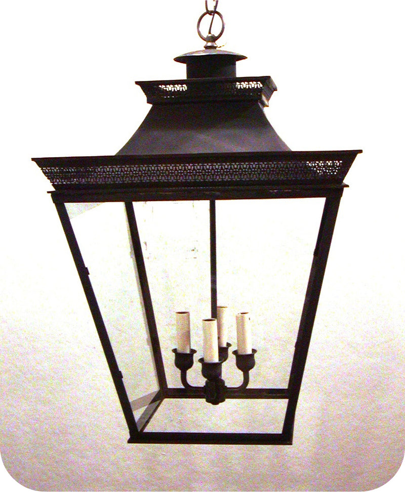 Genie House 42533DCC Four Light Pendant, Dark Copper