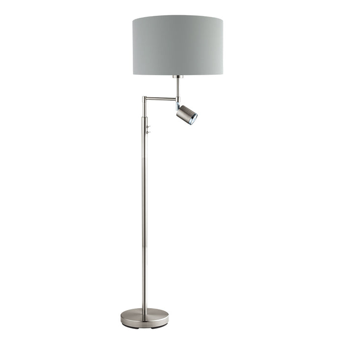 Eglo USA 201828A Two Light Floor Lamp, Matte Nickel
