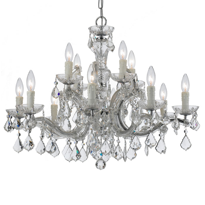 Crystorama 4379-CH-CL-I 12 Light Chandelier, Polished Chrome
