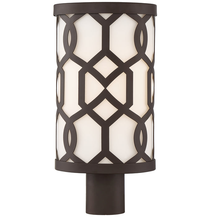 Crystorama JEN-2207-DB One Light Outdoor Post Mount, Dark Bronze