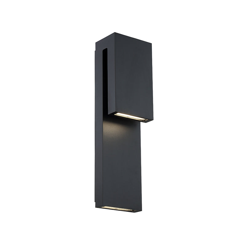 Modern Forms WS-W13718-BK LED Outdoor Wall Sconce, Black