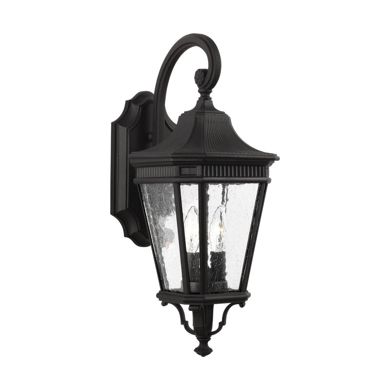 Generation Lighting OL5421BK Two Light Outdoor Wall Lantern, Black