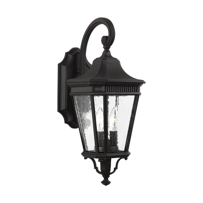 Generation Lighting OL5421BK Two Light Outdoor Wall Lantern, Black