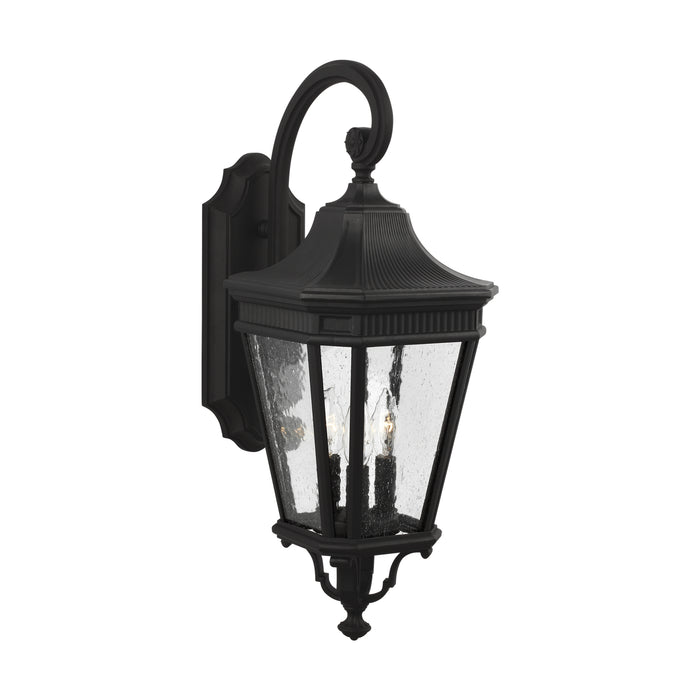 Generation Lighting OL5422BK Three Light Outdoor Wall Lantern, Black